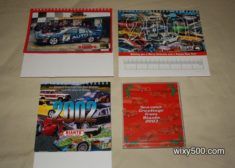 Biante Calendars – 2000, 2001, 2002, 2003 (in CD case)